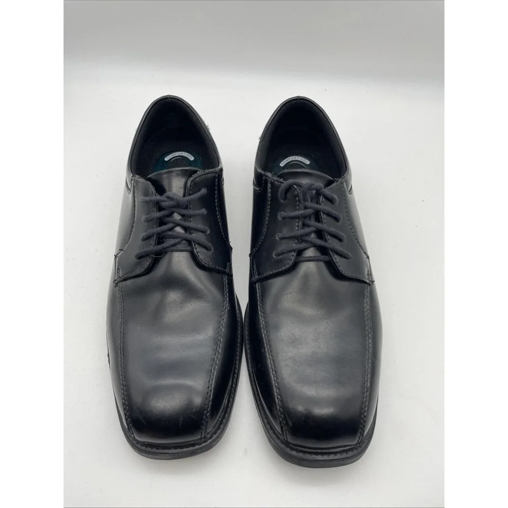 Nunn Bush 8.5M Oxford Mens Black Leather Shoe Comfort Gel‎ Alex 81161-001 NWOB